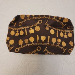 Estee Lauder Brown and Gold cosmetic bag -  New ~ Gold Chain Bracelet Design